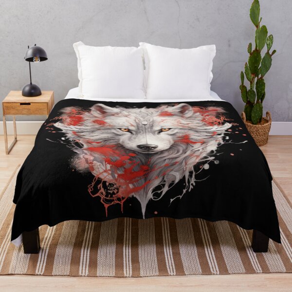 Item preview, Mystic White Wolf - Sacred Spirit of Blood and Snow designed and sold by Daagath.