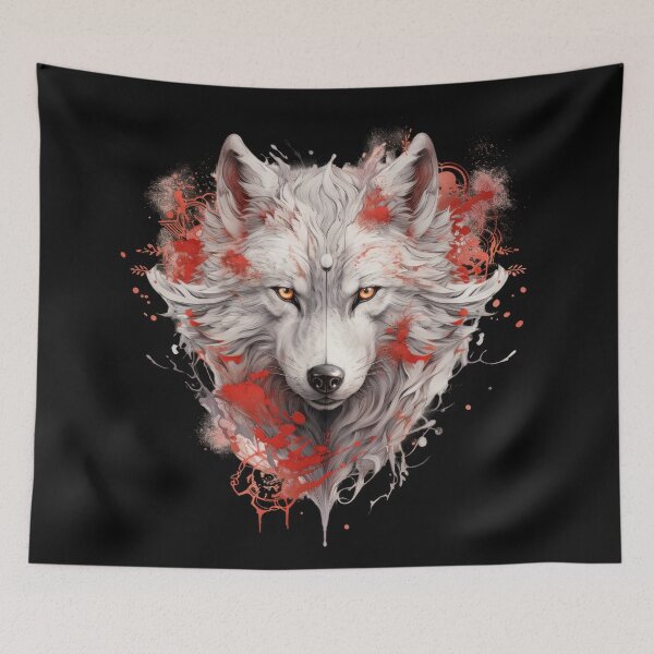 Item preview, Mystic White Wolf - Sacred Spirit of Blood and Snow designed and sold by Daagath.