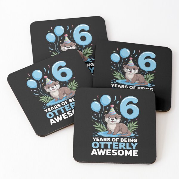 Item preview, 6 Years Of Being Otterly Awesome 6th Birthday Cute Otter  designed and sold by BeetleMalon.