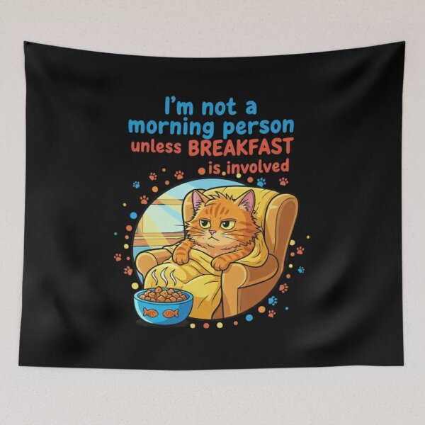 Item preview, Grumpy Cat Waiting for Breakfast designed and sold by Silent Watch Threads..