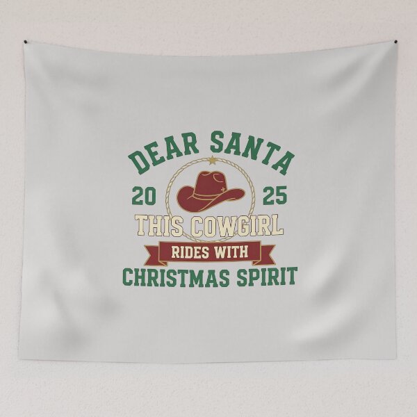 Item preview, Dear Santa This Cowgirl Rides with Christmas Spirit – Western Christmas Design for Holiday Apparel & Gifts designed and sold by SkyTastic.