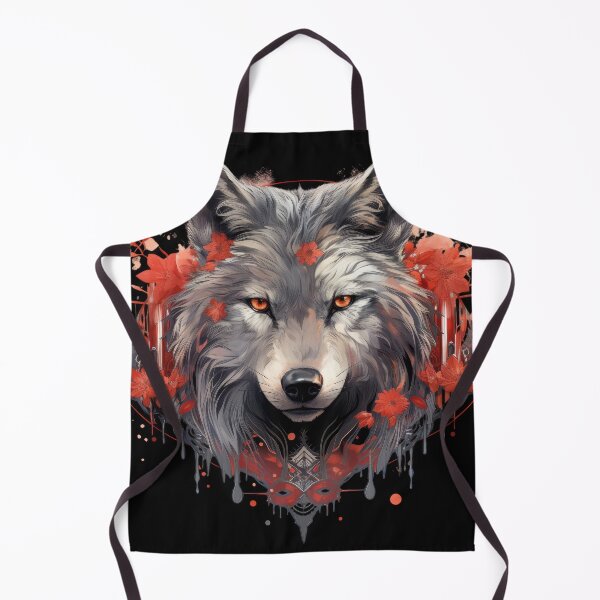 Item preview, Floral Wolf Empress – Crimson Petals and Silent Power designed and sold by Daagath.