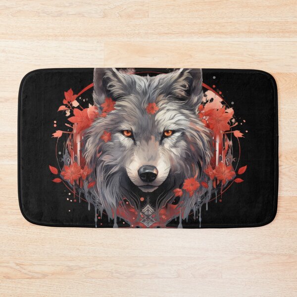 Item preview, Floral Wolf Empress – Crimson Petals and Silent Power designed and sold by Daagath.