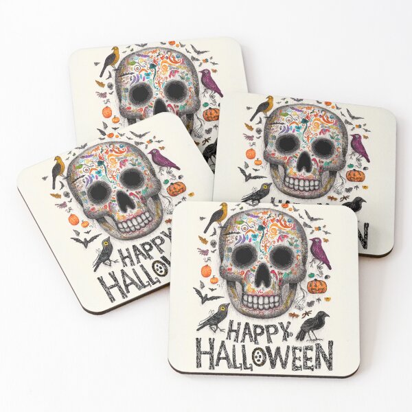 Item preview, Colorful Halloween Skull Design designed and sold by Blue Horse Photo Magic.