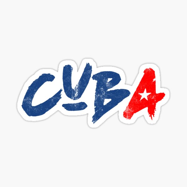 CUBA HANDWRITTEN VINTAGE, BY SUBGIRL Sticker
