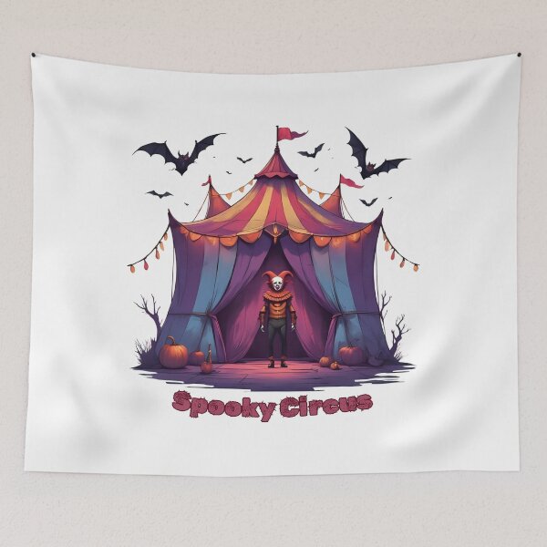 Item preview, Neon Spooky Circus – Creepy Clown Halloween Design designed and sold by Pixel--Threads.