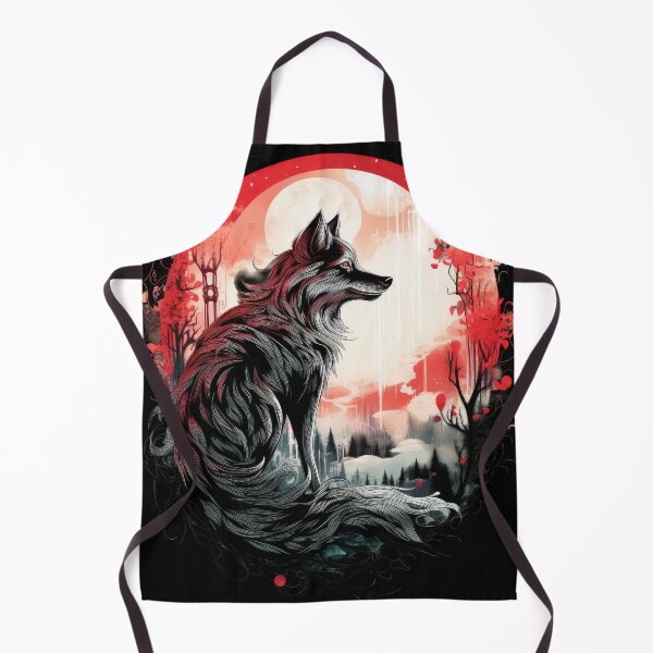 Item preview, Lone Wolf in Crimson Forest - Winter Moon Sentinel designed and sold by Daagath.