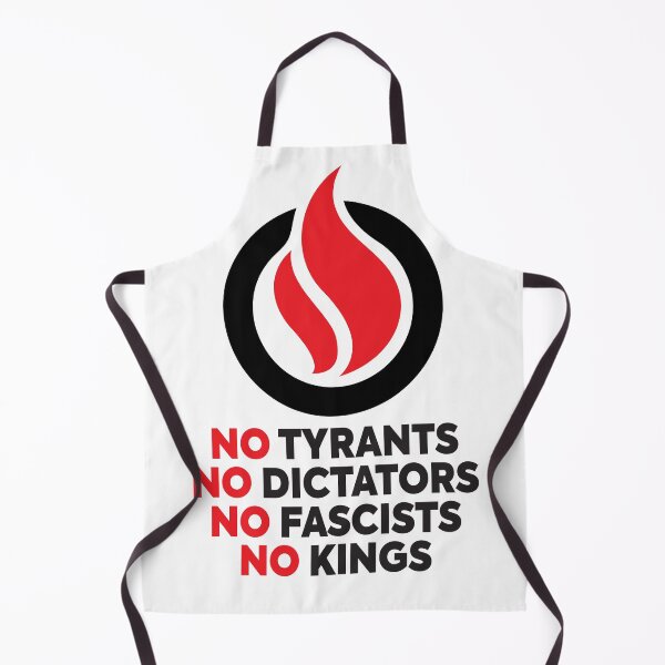 Item preview, No Tyrants No Dictators No Fascists No Kings w Flame of Freeedom designed and sold by Boots on Mars.