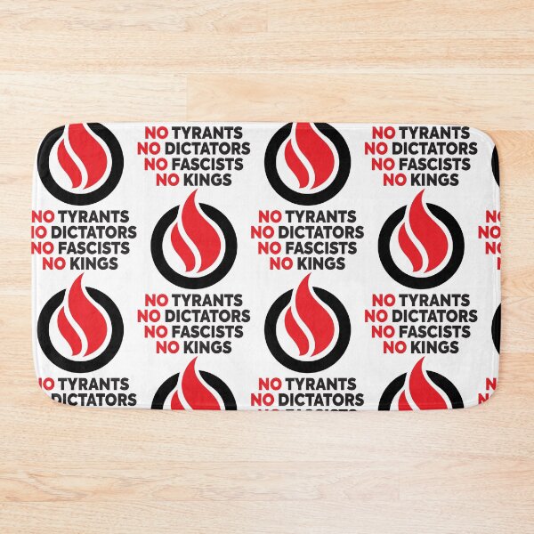Item preview, No Tyrants No Dictators No Fascists No Kings w Flame of Freeedom designed and sold by Boots on Mars.