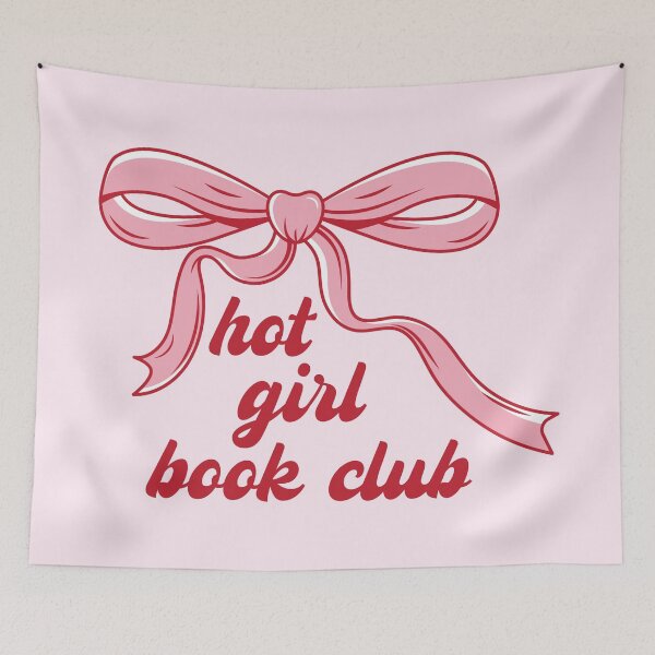 Item preview, Hot Girl Book Club – Feminine Reading Aesthetic with Pink Bow designed and sold by chillaxcats.