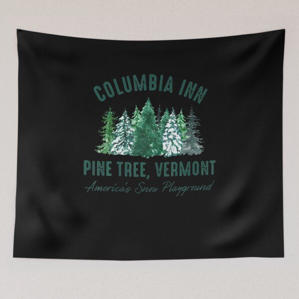 Item preview,  Vintage Retro Columbia Inn Pine Tree Vermont Merry Christmas  designed and sold by MillieMarian.