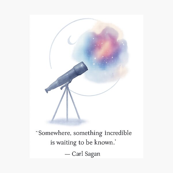 Item preview, Somewhere, Something Incredible Is Waiting to Be Known – Carl Sagan Quote designed and sold by Lumawear .