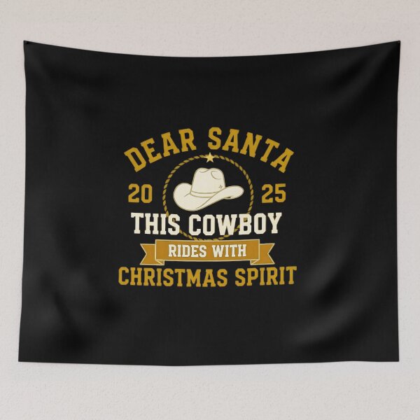 Item preview, Dear Santa This Cowboy Rides with Christmas Spirit – Western Christmas Design for Holiday Apparel & Gifts designed and sold by SkyTastic.