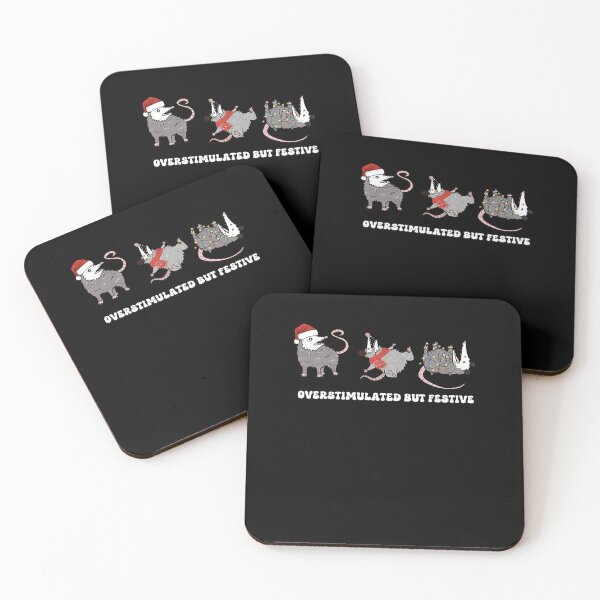 Item preview, Overstimulated Possums in Festive Chaos designed and sold by margamPagenberg.