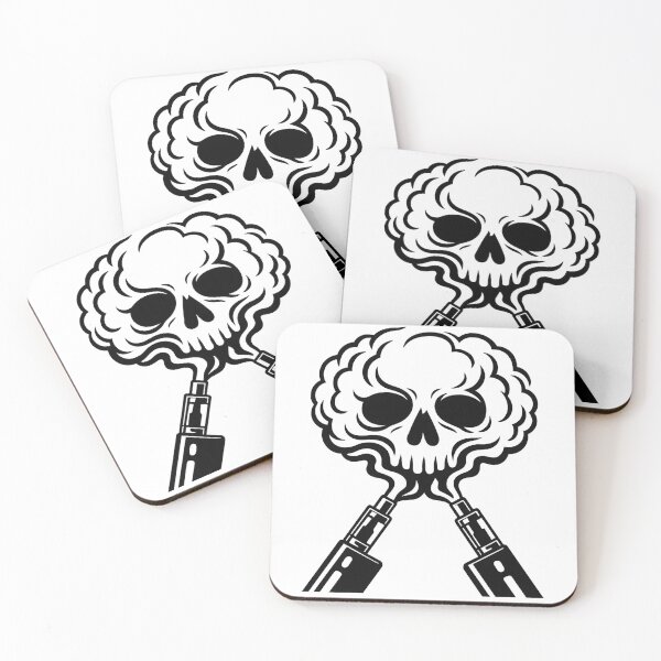 Item preview, Vape Skull Clouds – Optical Illusion Smoke Art Design designed and sold by House of Taste Vape Designs.