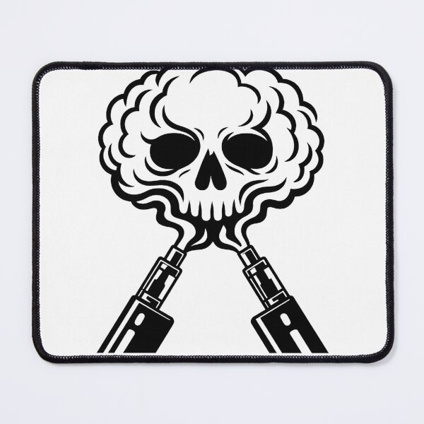 Item preview, Vape Skull Clouds – Optical Illusion Smoke Art Design designed and sold by House of Taste Vape Designs.