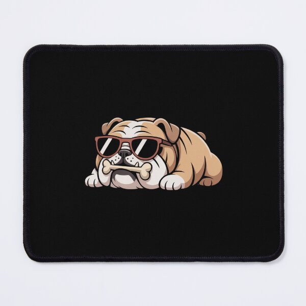 Item preview, Lazy Bulldog Mood | Cute Kawaii Bulldog with Sunglasses & Bone designed and sold by ColorSplash123.