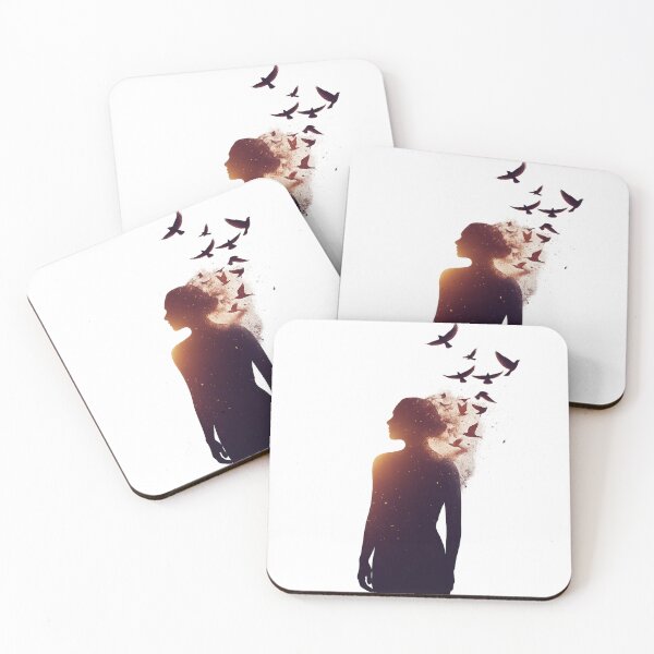Item preview, Breaking Free - Woman Silhouette Transforming into Birds designed and sold by YR Studio.