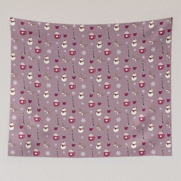 Item preview, Medium Snowman in Winter (pink) By Eliza designed and sold by Katrina-Clayton.