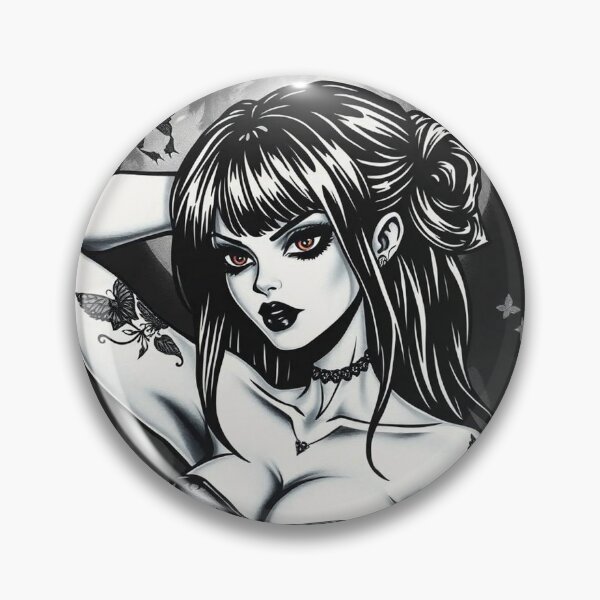 Item preview, Tattooed Goth Girl beautiful pinup poster art designed and sold by Vintage Designs +.