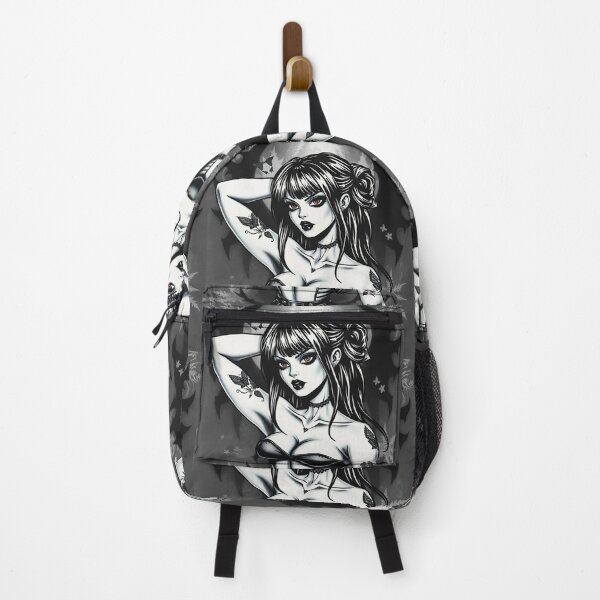 Item preview, Tattooed Goth Girl beautiful pinup poster art designed and sold by Vintage Designs +.