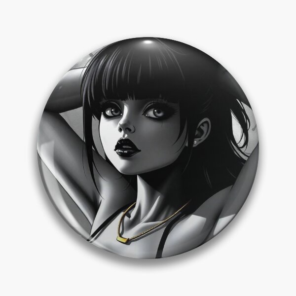 Item preview, Tattooed Goth Girl beautiful pinup poster art designed and sold by Vintage Designs +.