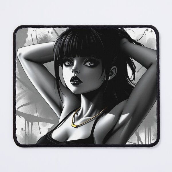 Item preview, Tattooed Goth Girl beautiful pinup poster art designed and sold by Vintage Designs +.