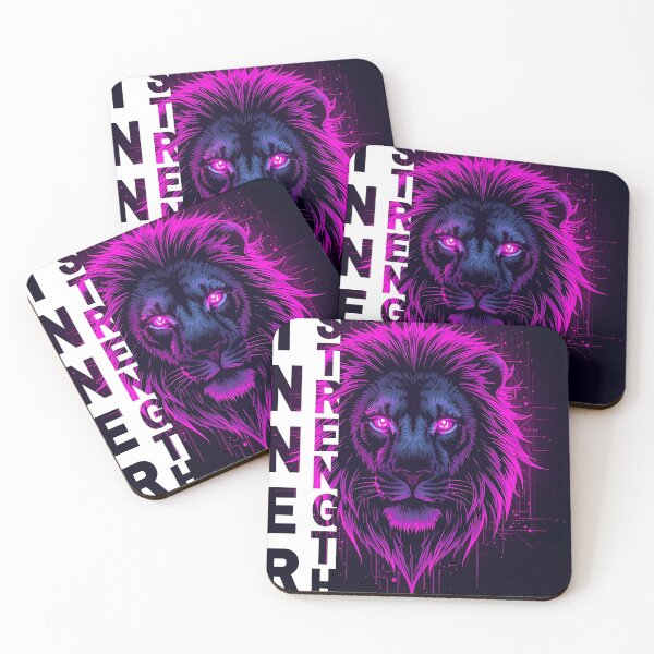 Item preview, Cyberpunk Lion Inner Strength - Futuristic Animal Art Print/ Apparel Design  designed and sold by Creativity Meets Healing.