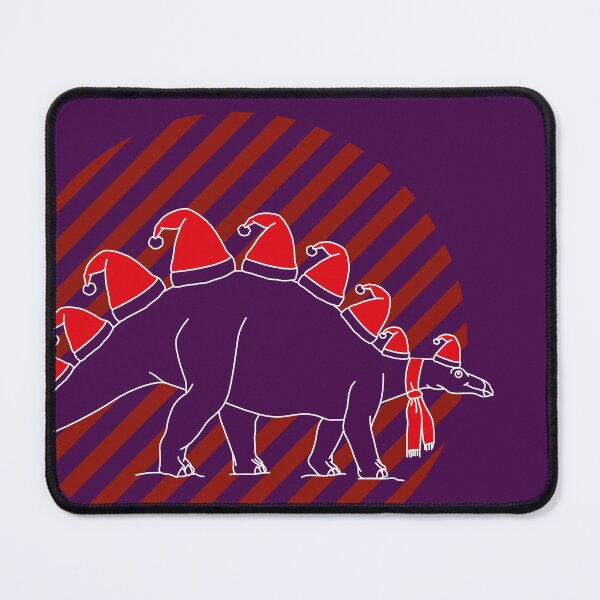 Item preview, Stegosaurus wearing Christmas hats white designed and sold by Avonduren.