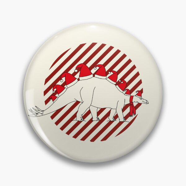 Item preview, Stegosaurus wearing Christmas hats black designed and sold by Avonduren.