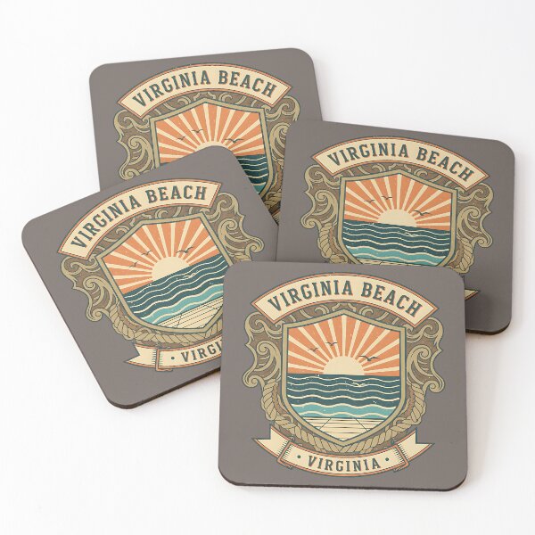 Item preview, Virginia Beach – Sunrise Pier & Coastal Emblem designed and sold by PostersMode.