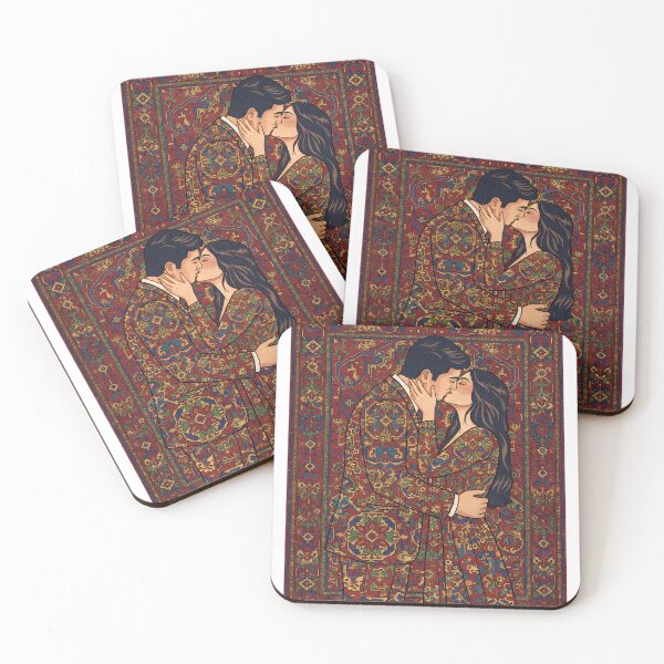 Item preview, Eternal Bactrian Love – Ancient Afghan Carpet Romance designed and sold by LoveMatchShop.