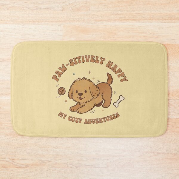 Item preview, PAW-SITIVELY HAPPY Fluffy Dog Cozy Adventures Sticker designed and sold by cozy corner co. .