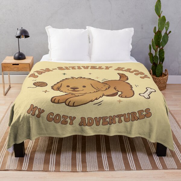 Item preview, PAW-SITIVELY HAPPY Fluffy Dog Cozy Adventures Sticker designed and sold by cozy corner co. .