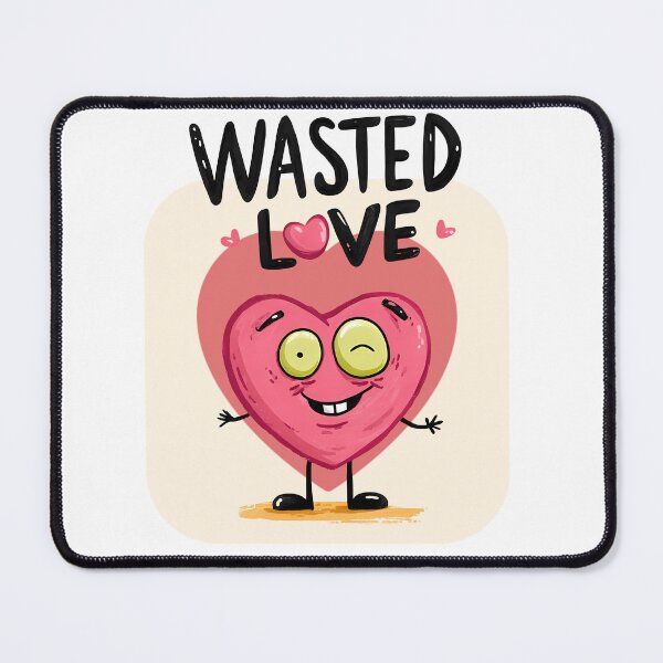 Item preview, Wasted Love – Funny Cartoon Heart Character designed and sold by DesignArtist.ia.