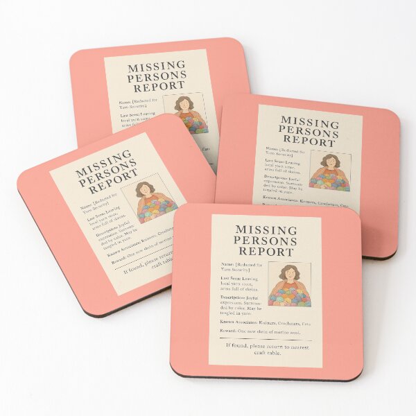 Item preview, Missing Persons Report – Last Seen with a Yarn Haul designed and sold by Novel Works Studio.