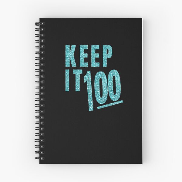 Item preview, Keep It 100 Blue Glitter Typography designed and sold by margamPagenberg.