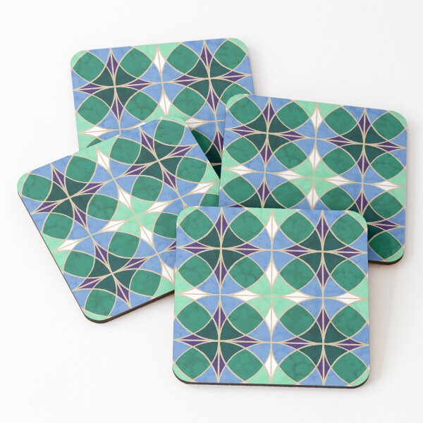 Item preview, Green and Blue Circular Tiles designed and sold by EBParsley.