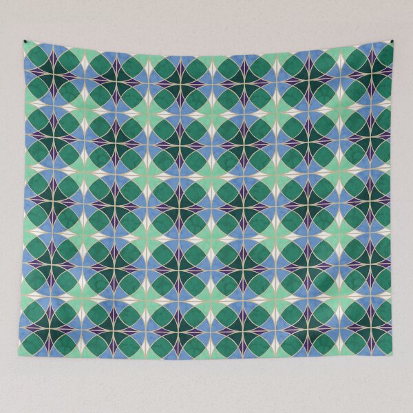 Item preview, Green and Blue Circular Tiles designed and sold by EBParsley.