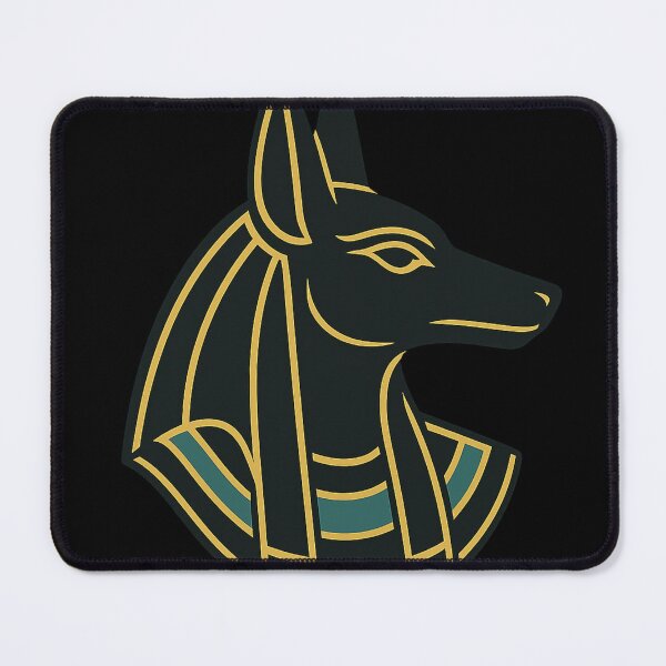 Item preview, Anubis Egyptian Jackal God - Minimal Gold Line Art Symbol designed and sold by Eye Of Horus.