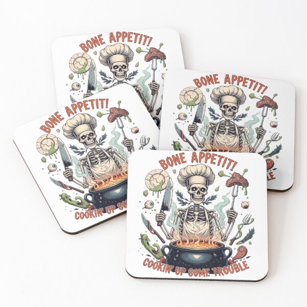 Item preview, Bone Appetit! Cookin' Up Some Trouble - Chef Skeleton designed and sold by VandalMuse.