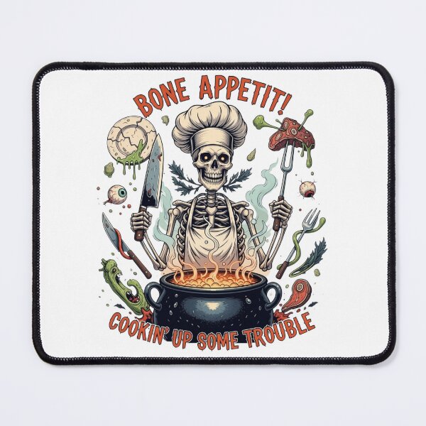 Item preview, Bone Appetit! Cookin' Up Some Trouble - Chef Skeleton designed and sold by VandalMuse.