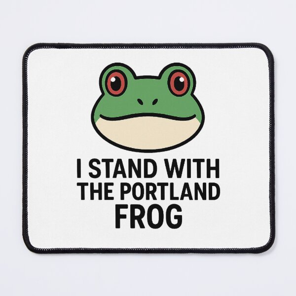 Item preview, I Stand With The Portland Frog – Funny Local Activism designed and sold by The Junto Shop.