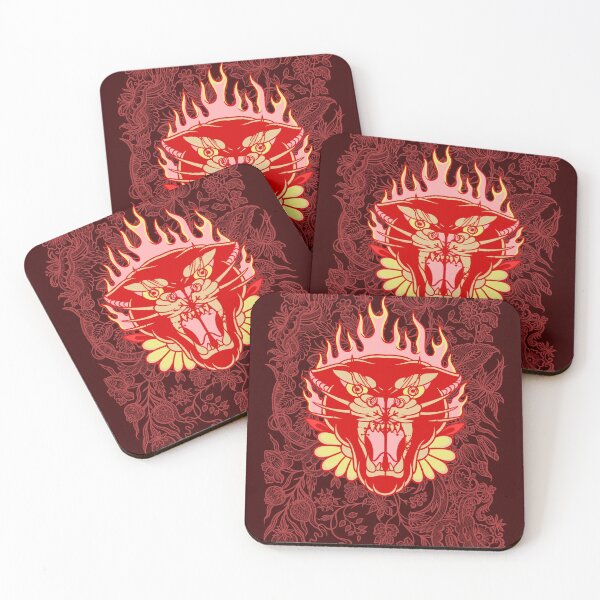 Item preview, American Traditional Panther and Peonies designed and sold by IREMORHAN.