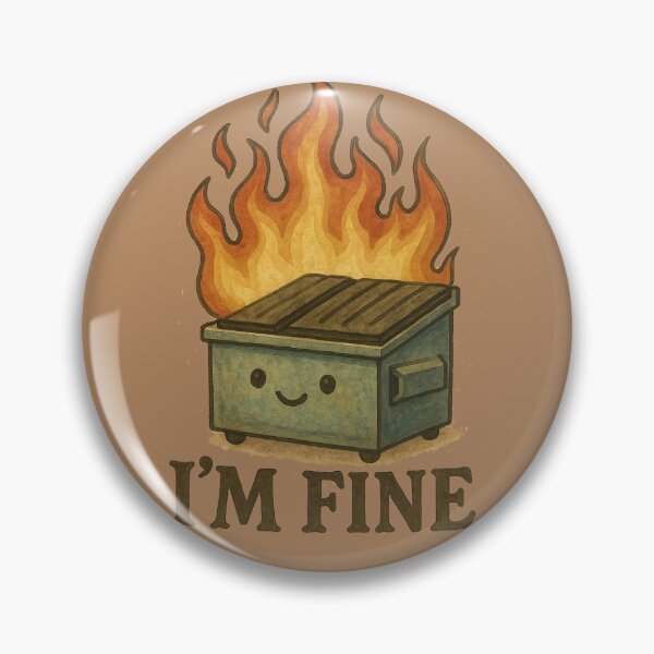 Item preview, I'm Fine Dumpster Fire designed and sold by FrictionMaxxing.