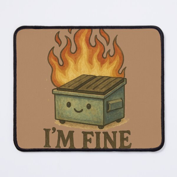 Item preview, I'm Fine Dumpster Fire designed and sold by FrictionMaxxing.