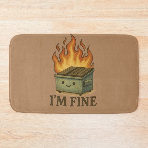 Item preview, I'm Fine Dumpster Fire designed and sold by FrictionMaxxing.