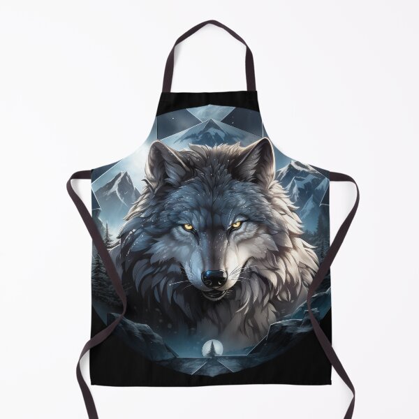 Item preview, Glacial Alpha Wolf - Sentinel of the Frozen Peaks designed and sold by Daagath.