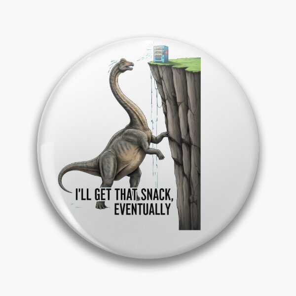 Item preview, "I'll Get That Snack, Eventually" Procrastinating Dinosaur – Gift for Relatable Humor Lovers designed and sold by Luminari Creations.