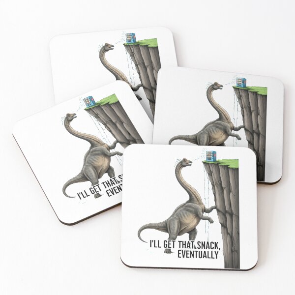 Item preview, "I'll Get That Snack, Eventually" Procrastinating Dinosaur – Gift for Relatable Humor Lovers designed and sold by Luminari Creations.